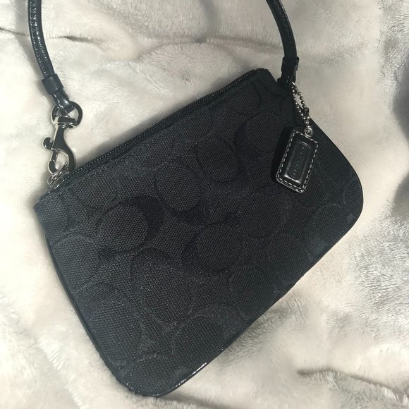 Coach Wristlet - Canvas Black on Black - NEW Never used - Picture 1 of 4